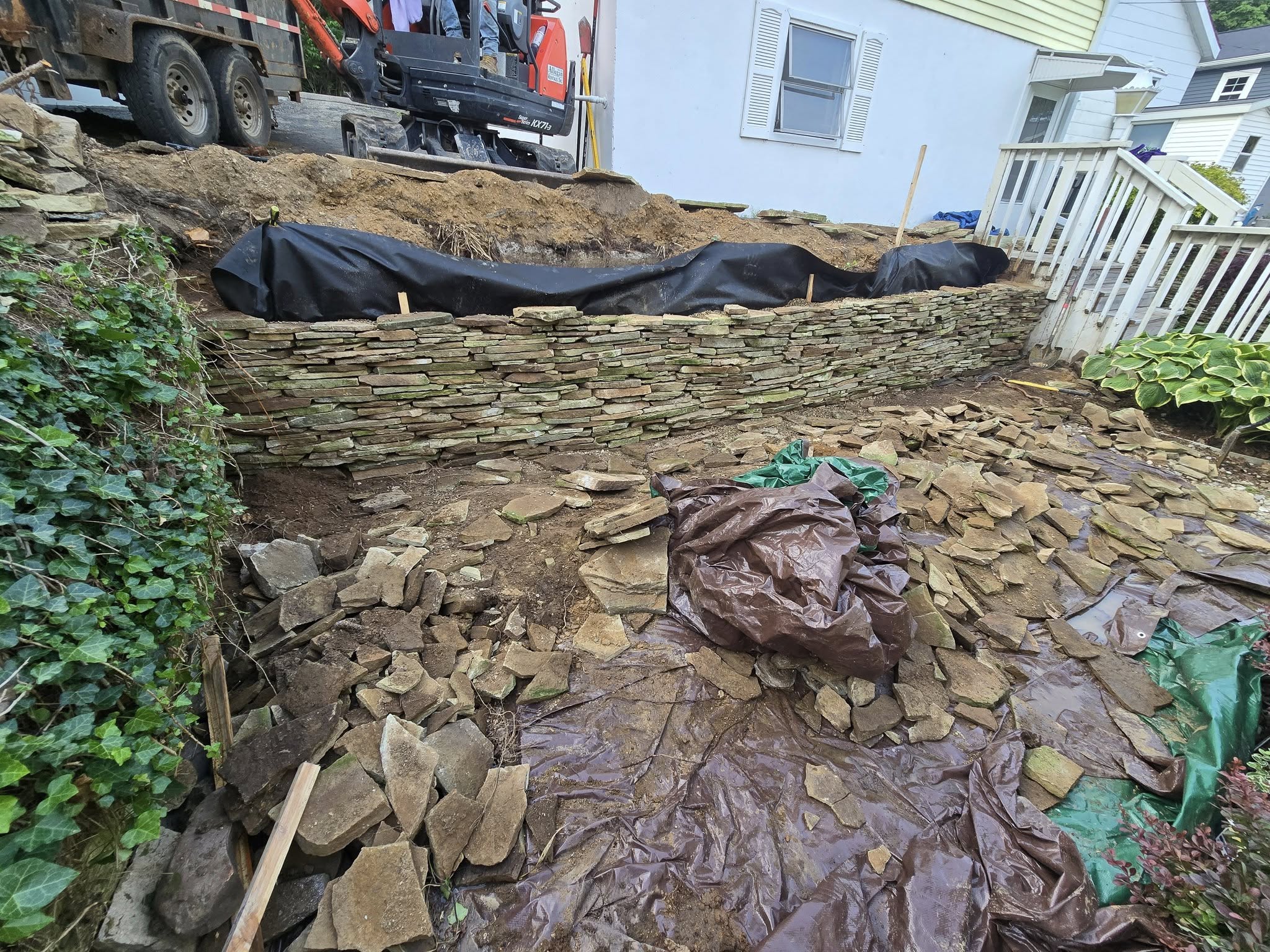 Retaining Wall Construction - Phase 4