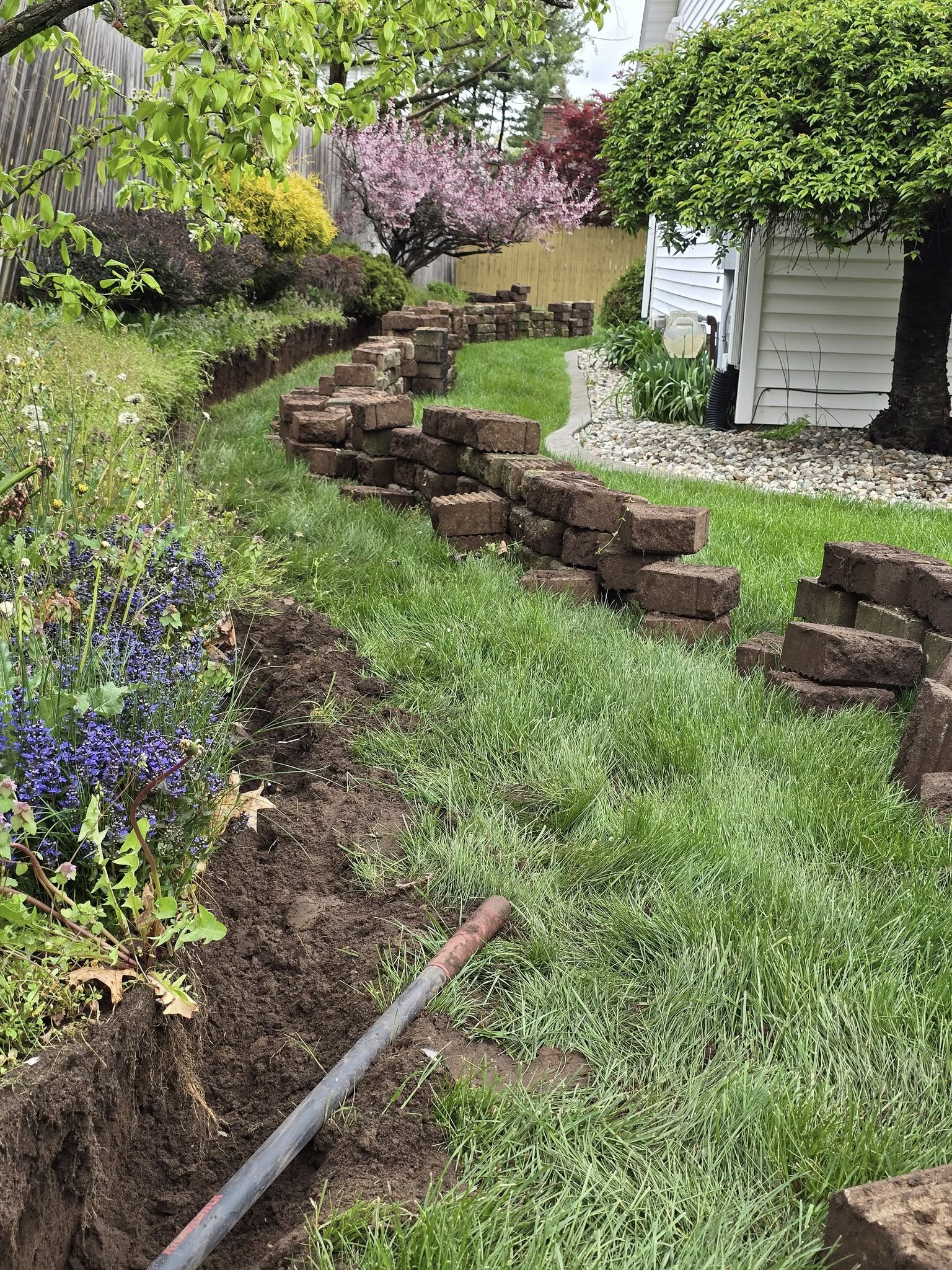 Custom Retaining Wall - In Progress